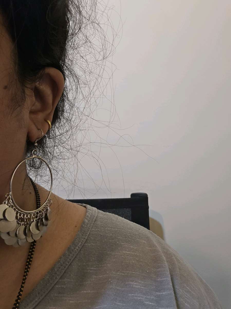 Oxidised Silver hoop earrings with silver coin accents festi