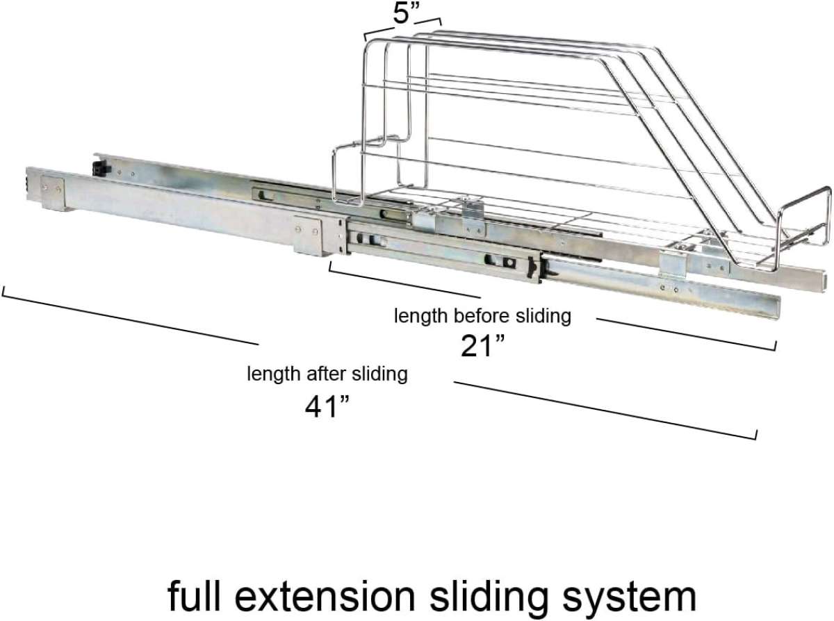 GLIDEZ CHROME STEEL COOKWARE AND BAKEWARE PULLOUT ORGANIZER