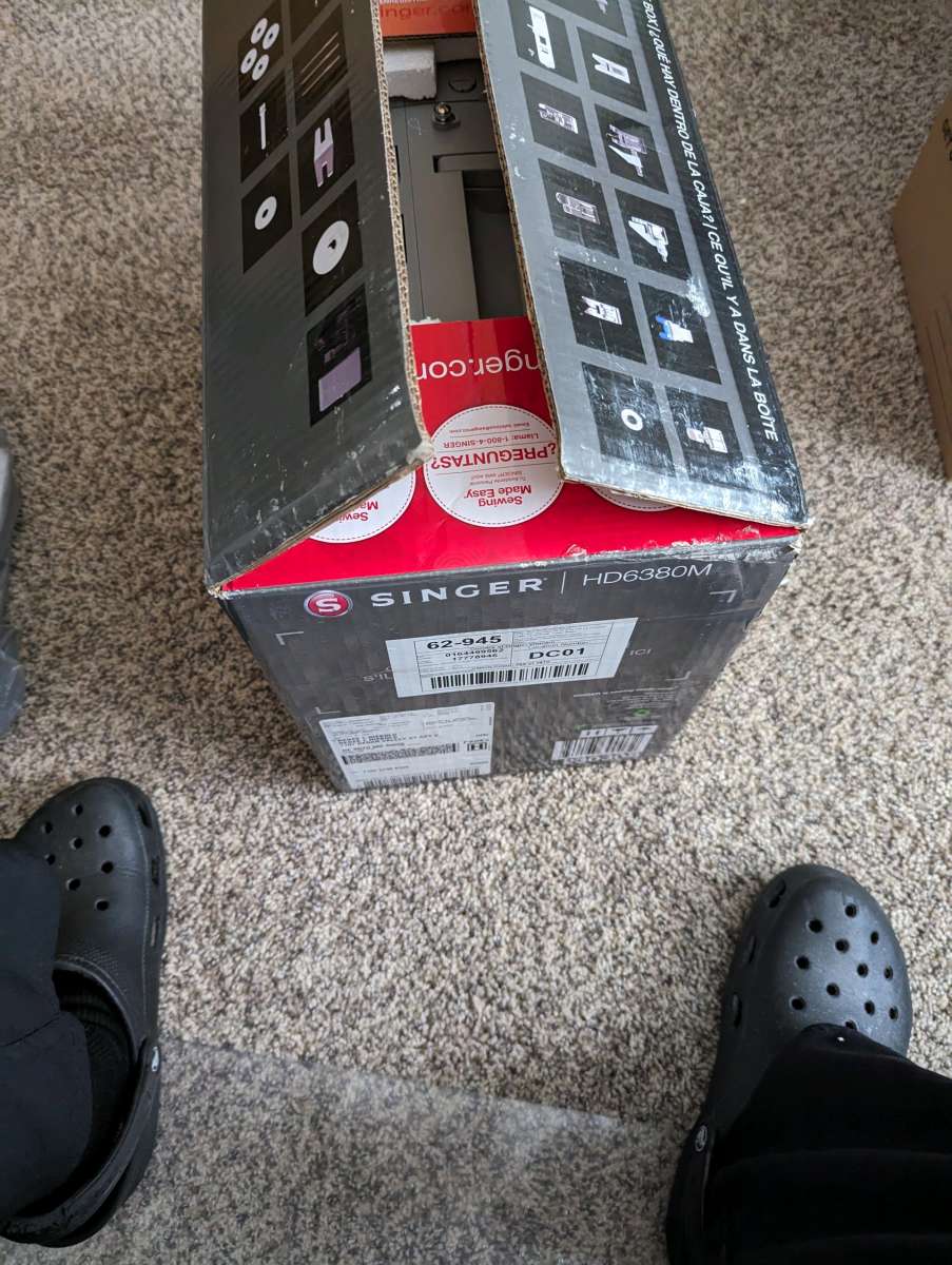 heavy duty Singer sewing machine with table extension