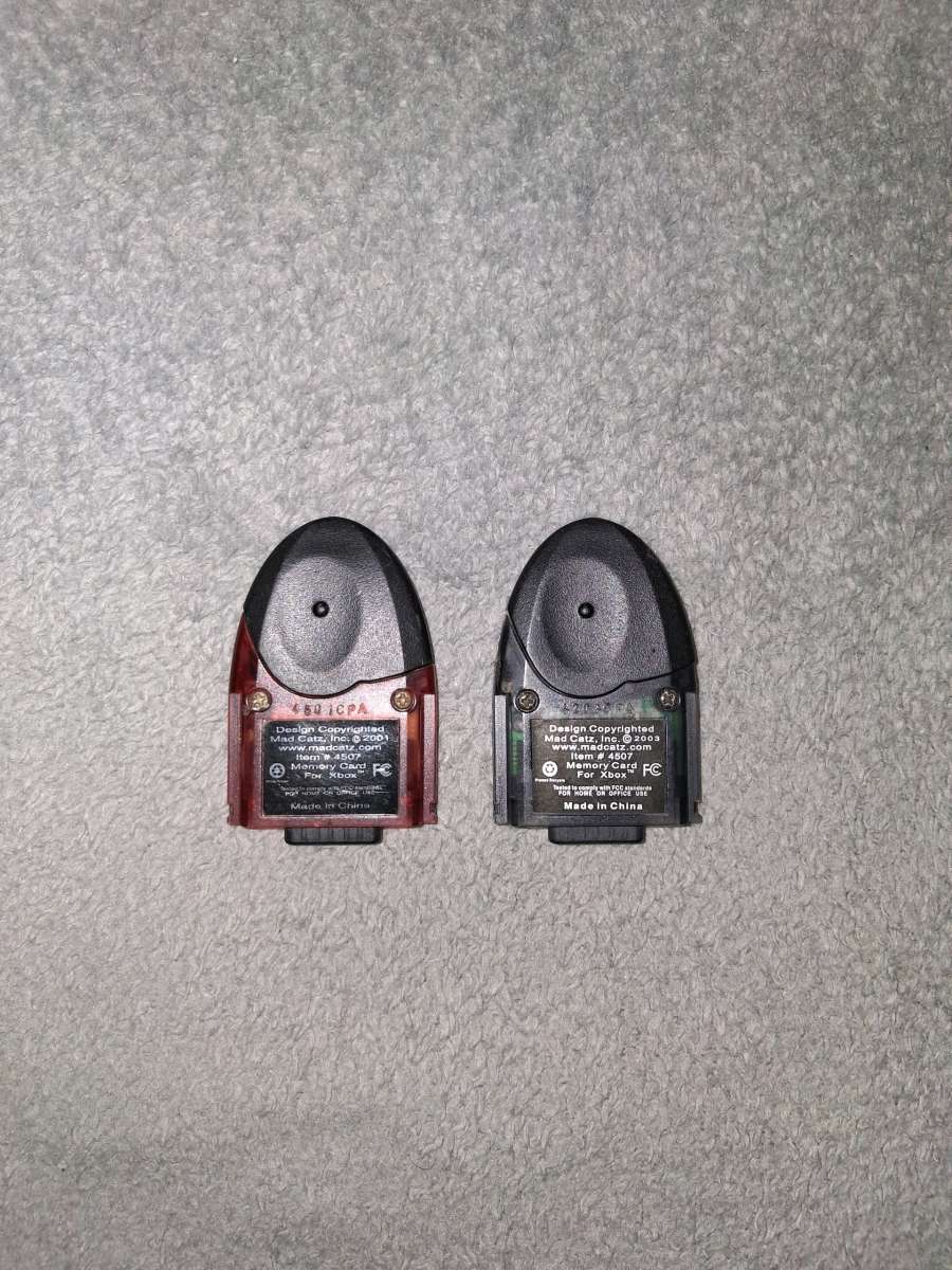 2 Xbox Memory Cards for Original Xbox