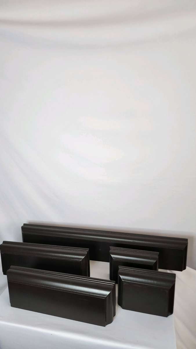 16 IN X 4 IN X 175 IN BROWN WALL MOUNTING SHELVES SET OF 5