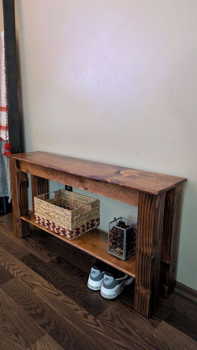 Handcrafted Pine Entryway Bench Custom Sizes Available