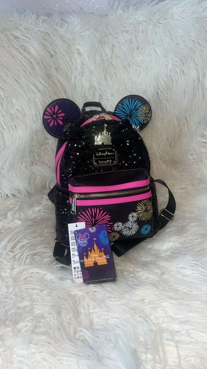 Minnie Mouse Main Attraction Nighttime Fireworks Castle Loun