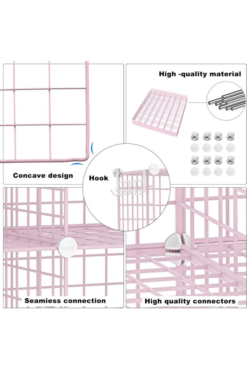 Metal Wire 8 Cube Organizer