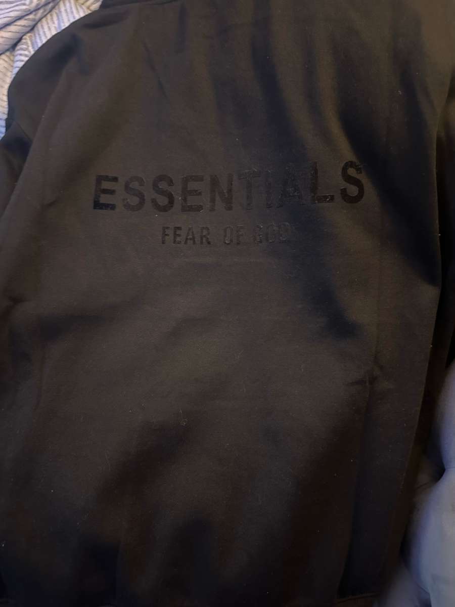 essentials hoodie size large