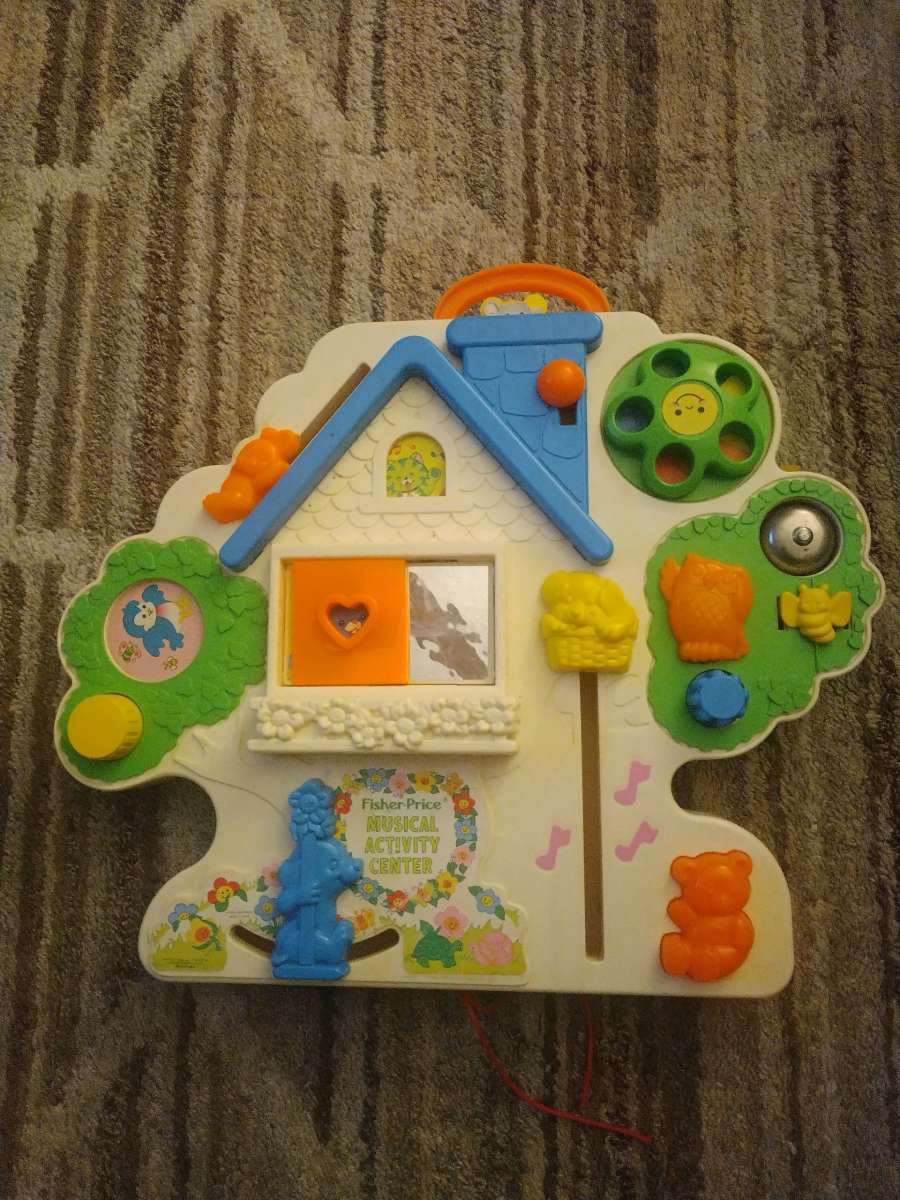 Vintage 1985 Fisher Price Musical Activity Center Baby Crib