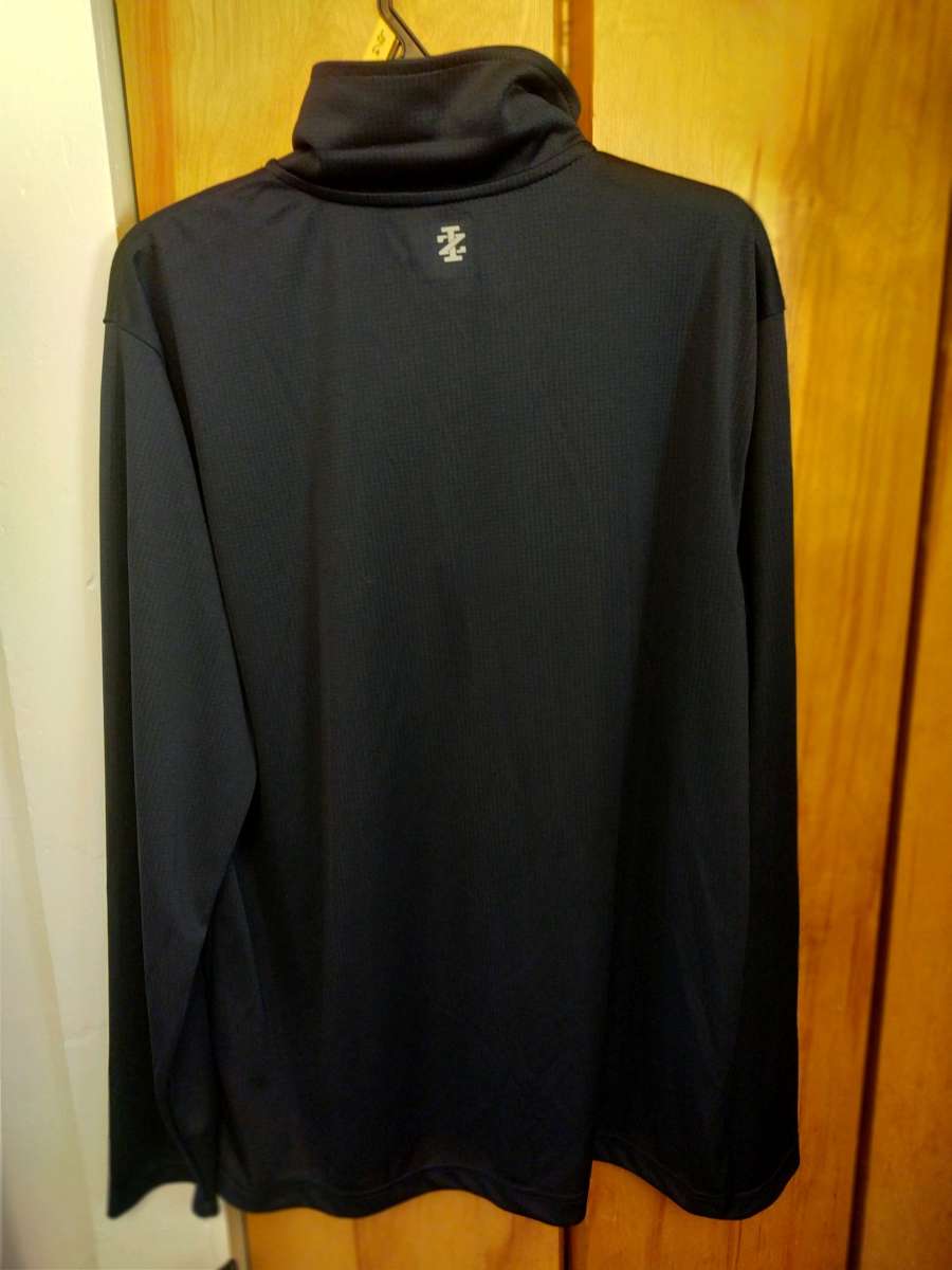 Izod Golf Pullover Top Mens Blue Long Sleeve 14 Zip Casual