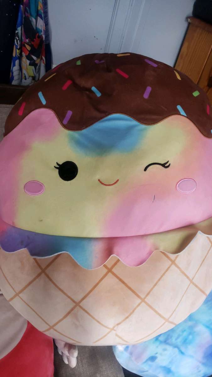 Giant Squishmallow ice cream cone