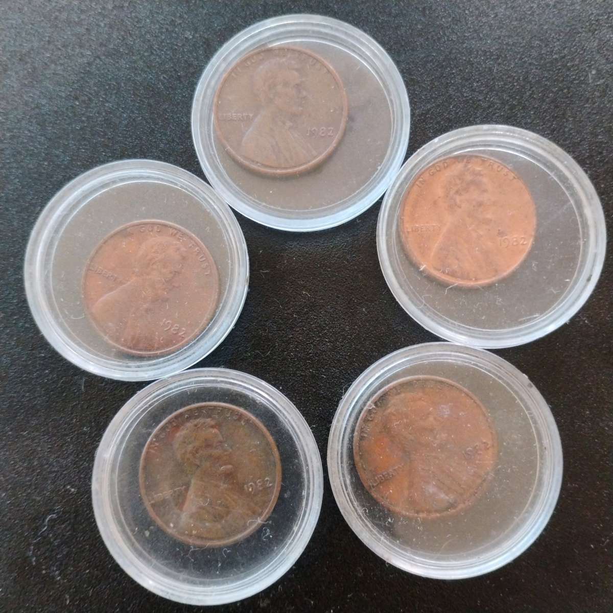 1982 penny red VF no mint error weight