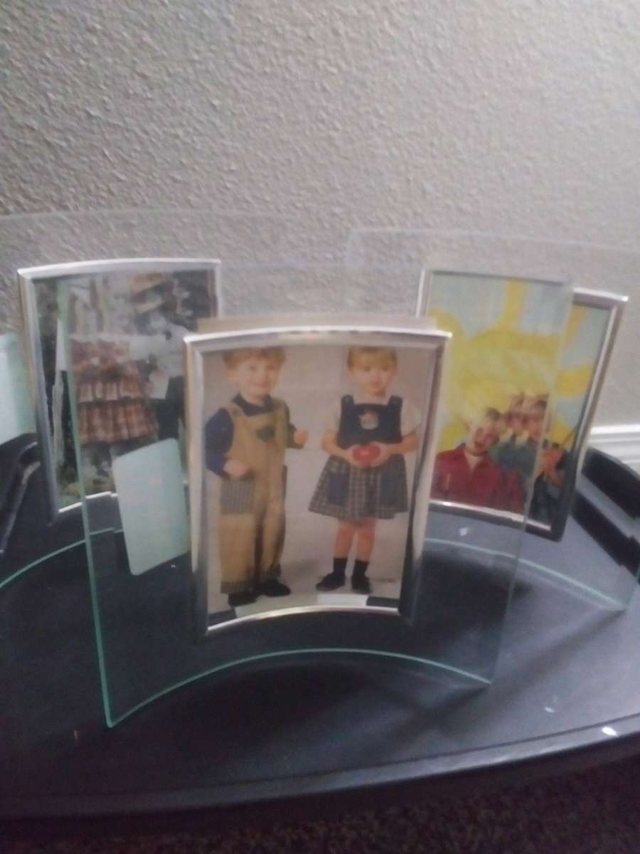 3 matching glass picture frames