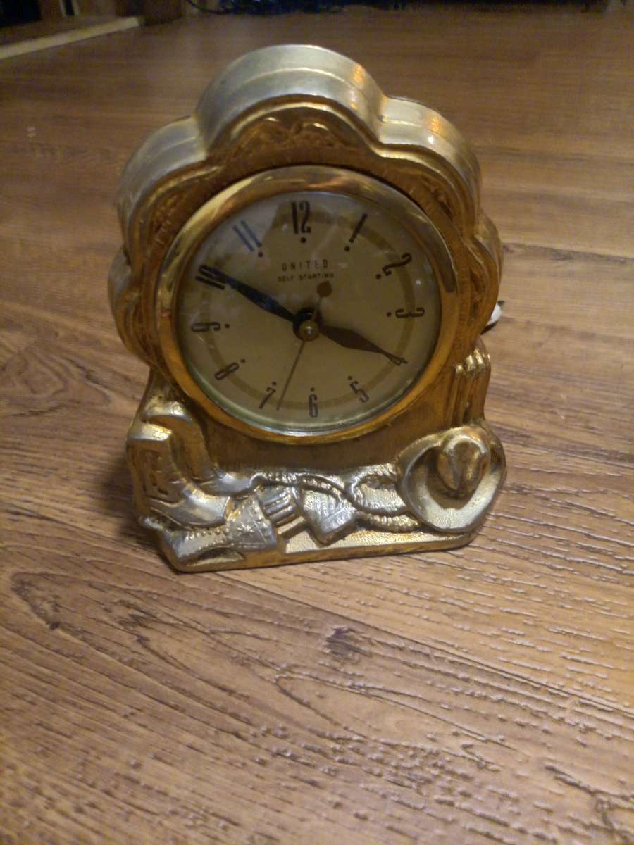 1950s United clock brass finish