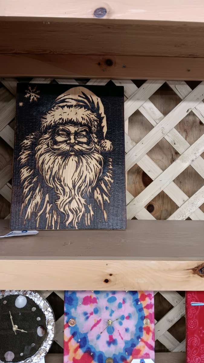 Santa Claus pyrography