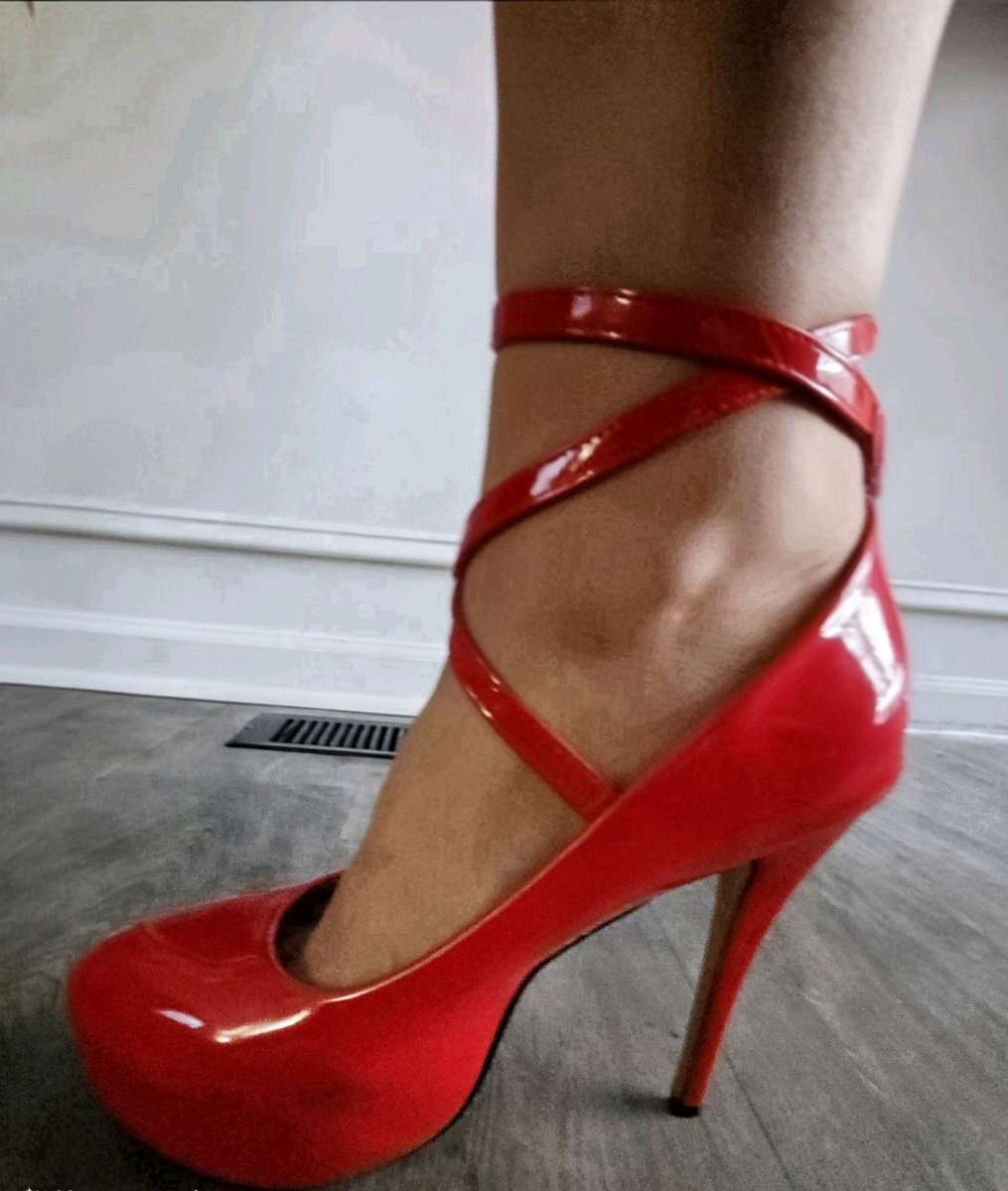 Jessica Rabbit Heels  Size 105 heels and wrap around straps