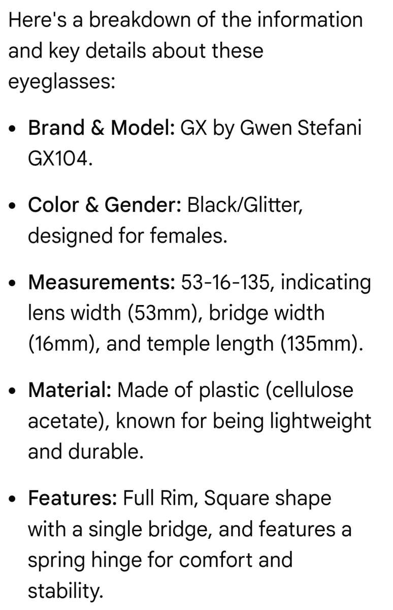 Bling Eyeglass Frames by Gwen Stefani