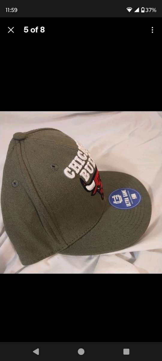 Ultra Game Chicago Bulls Snapback Hat Cap Olive Green NWT