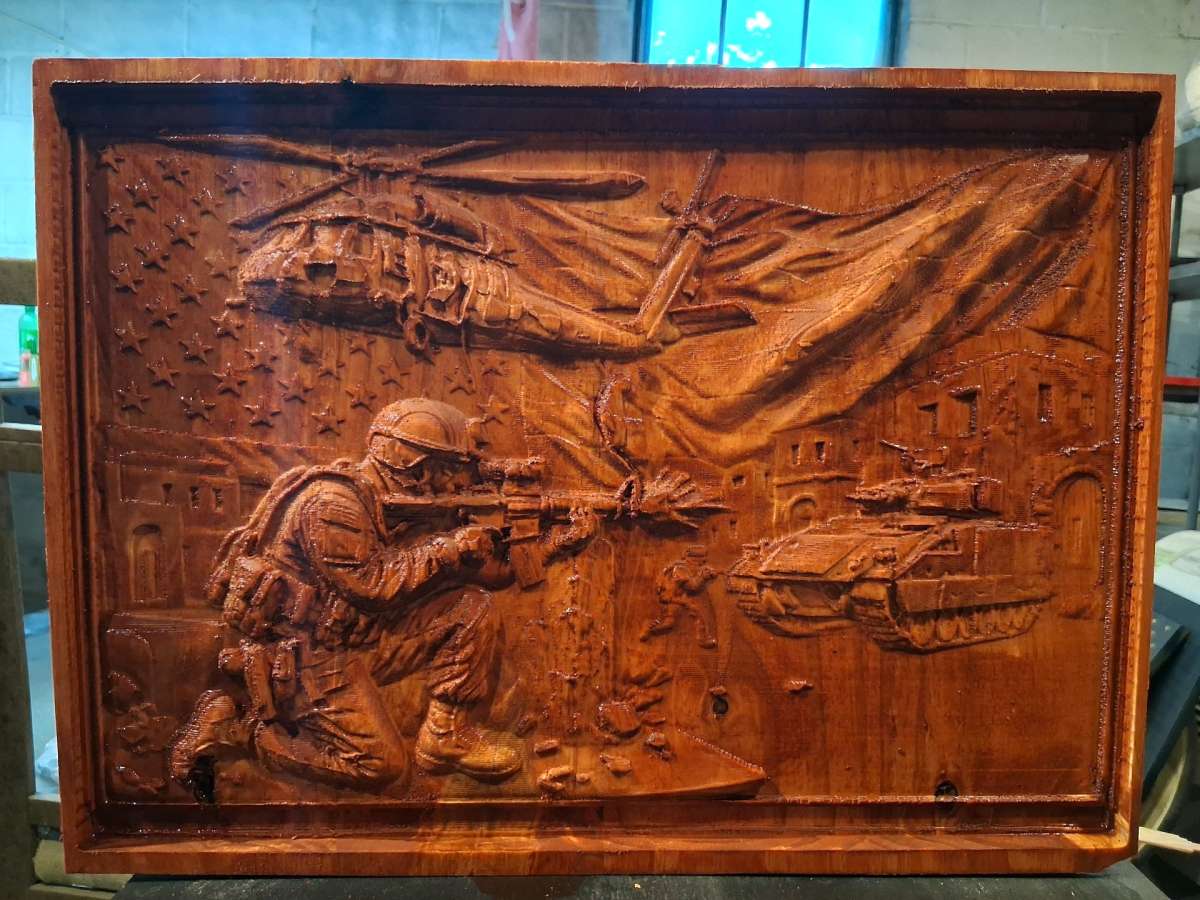 16x12 3d military sign