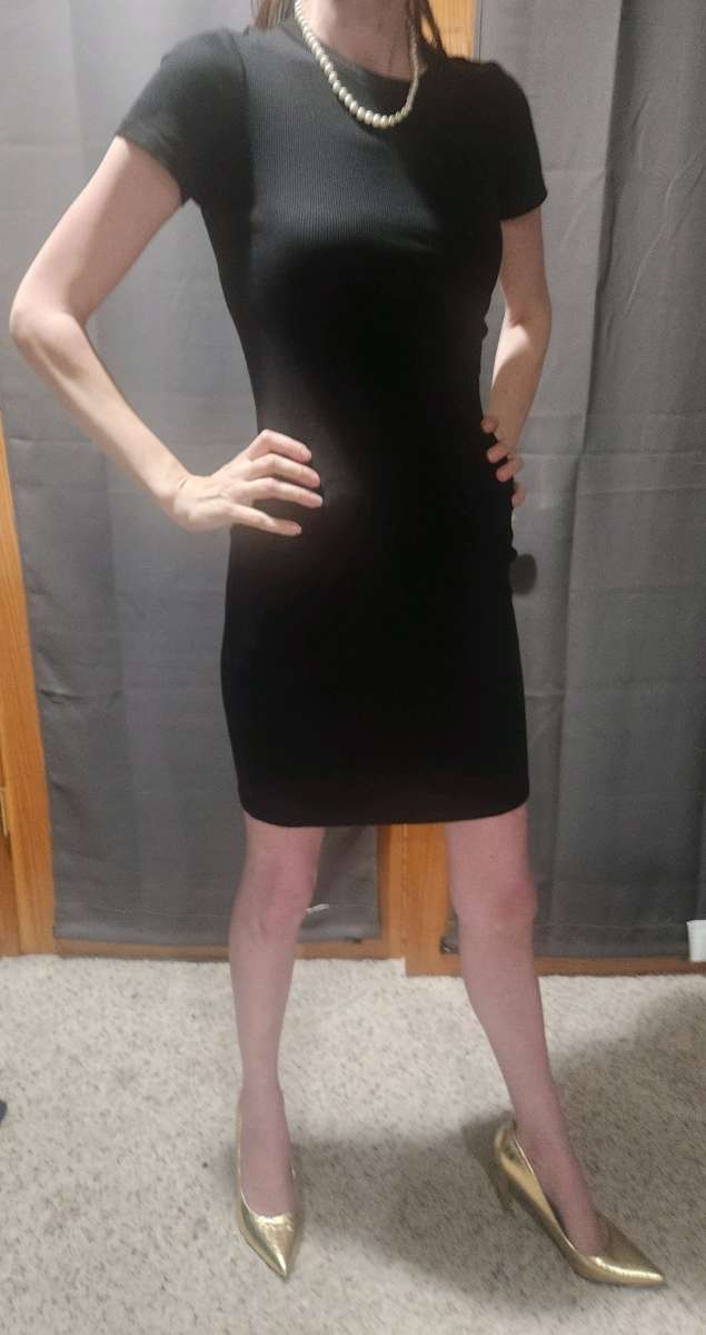 Zara elegant black bodycon dress