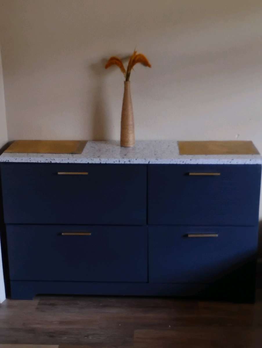 navy blue modern dresser