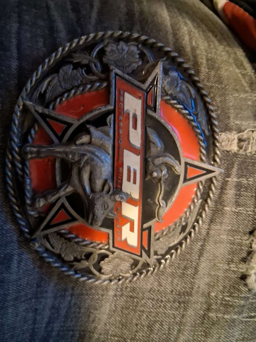 pbr official bull riding belt buckle