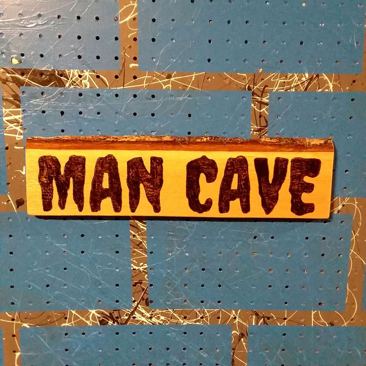 Man Cave sign pyrography