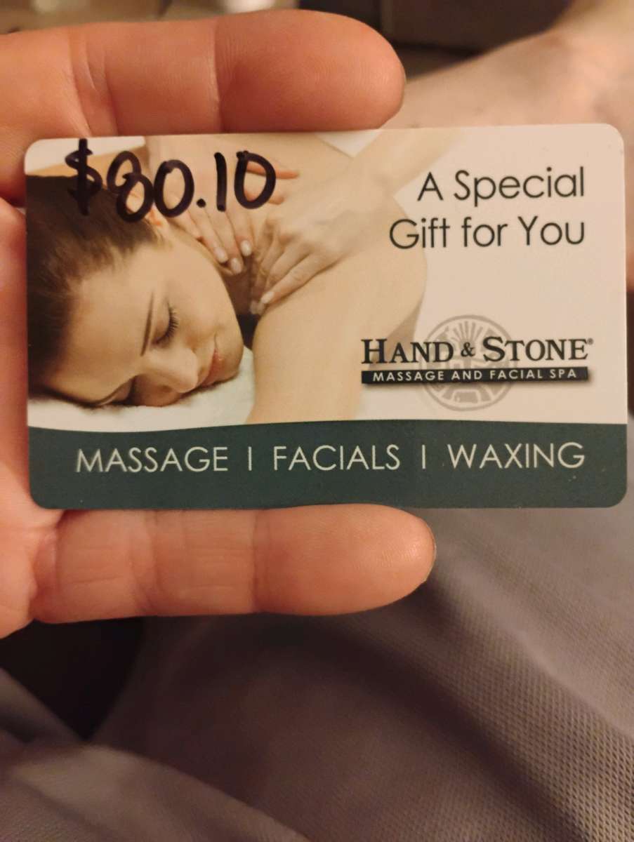 80 Dollar Hand and Stone Gift Card for 60 Dollars