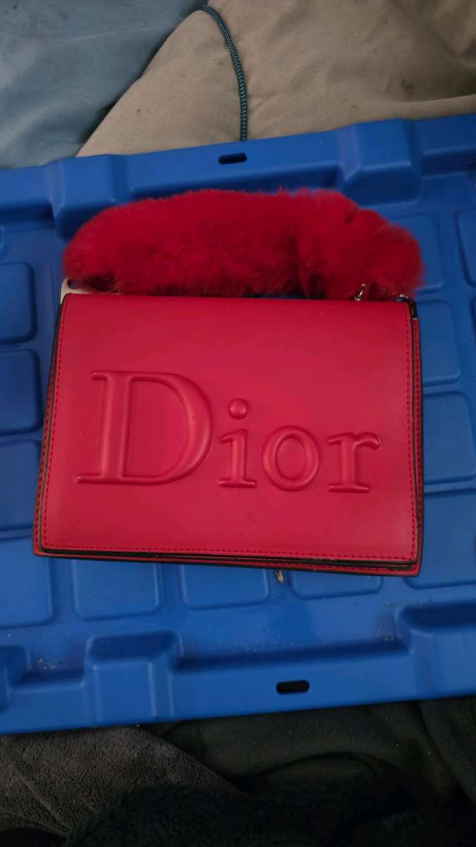 Dior Leather and fur 2 way bag