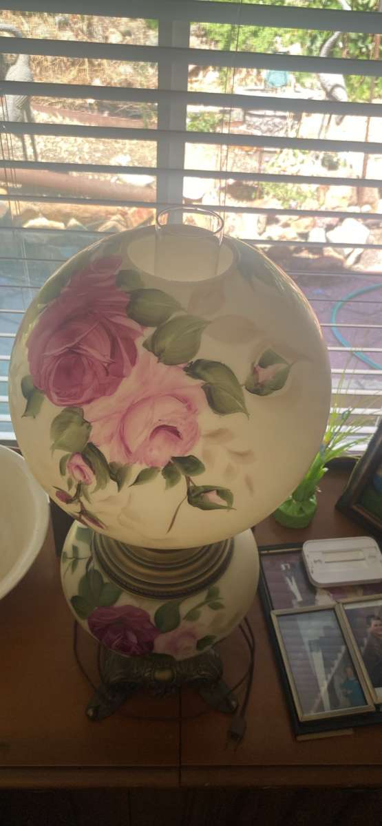 electrique antique Gone with the wind hurricane lamp