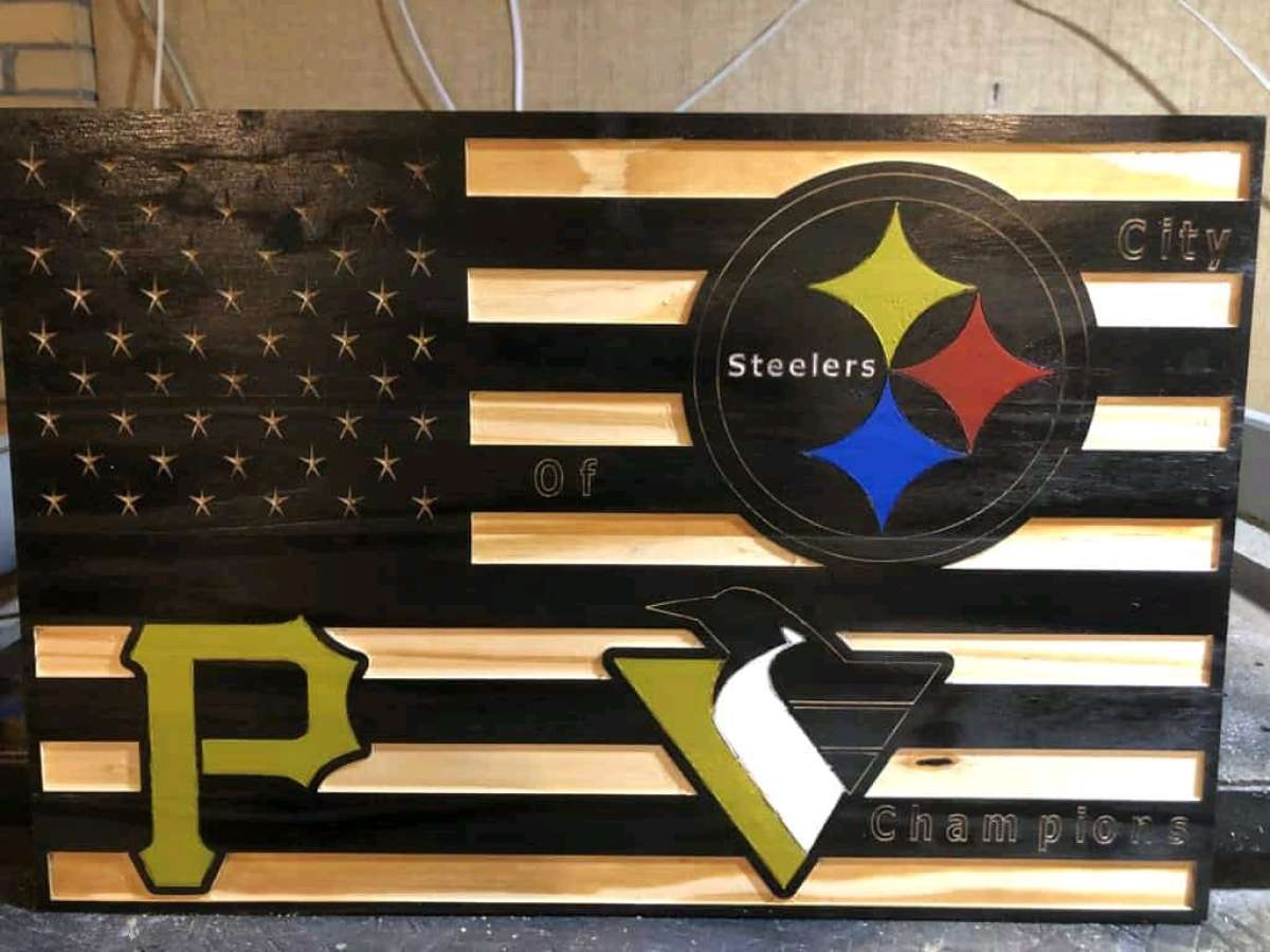 16x24 Pittsburgh themed flag