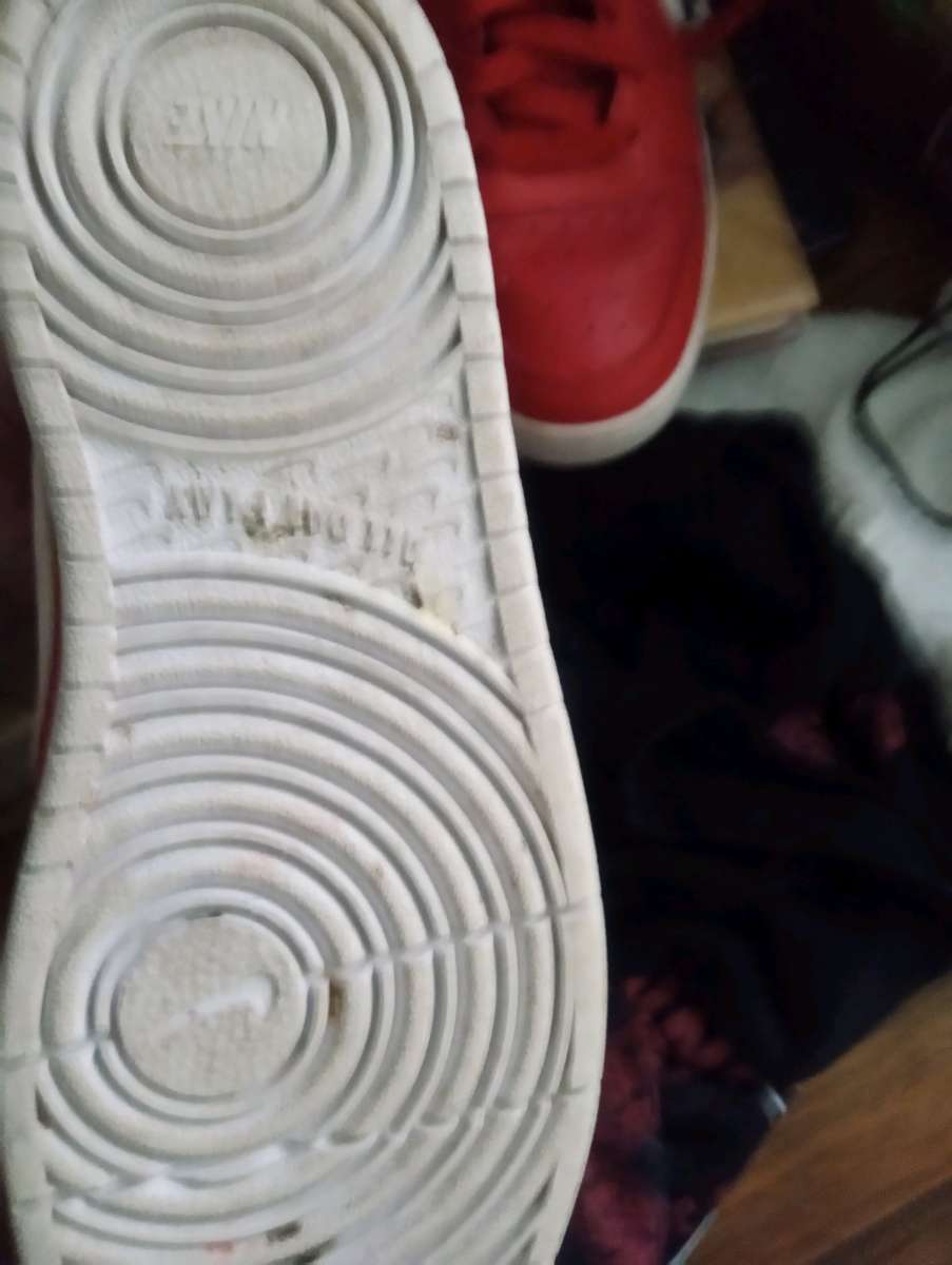 Nike Air Force 1 mid utility high tops black and red