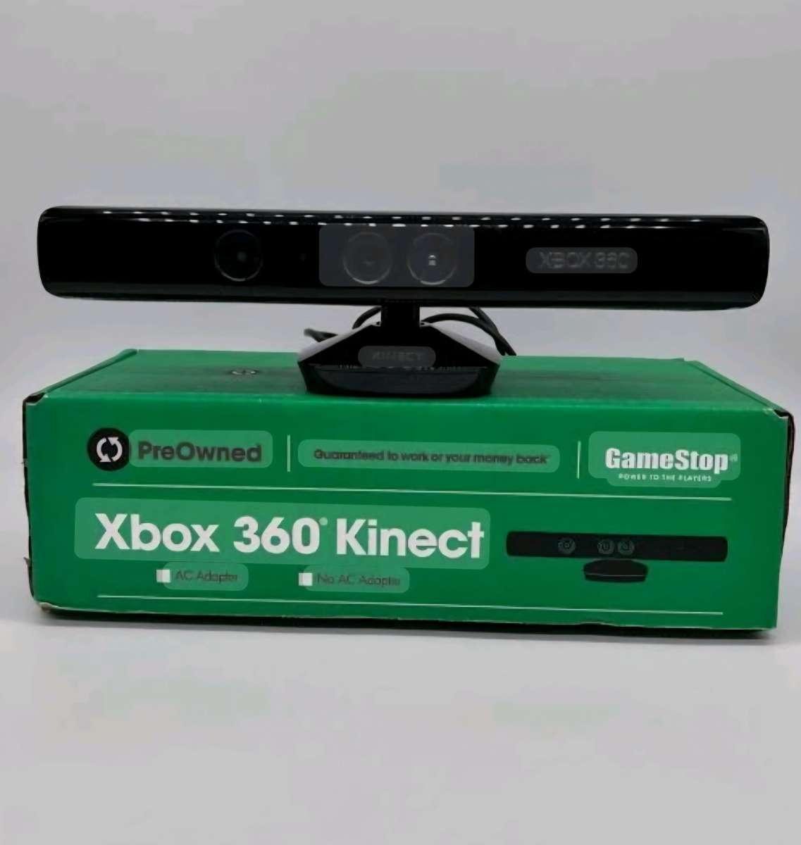 preowned Microsoft Xbox 360 Kinect sensor in its box