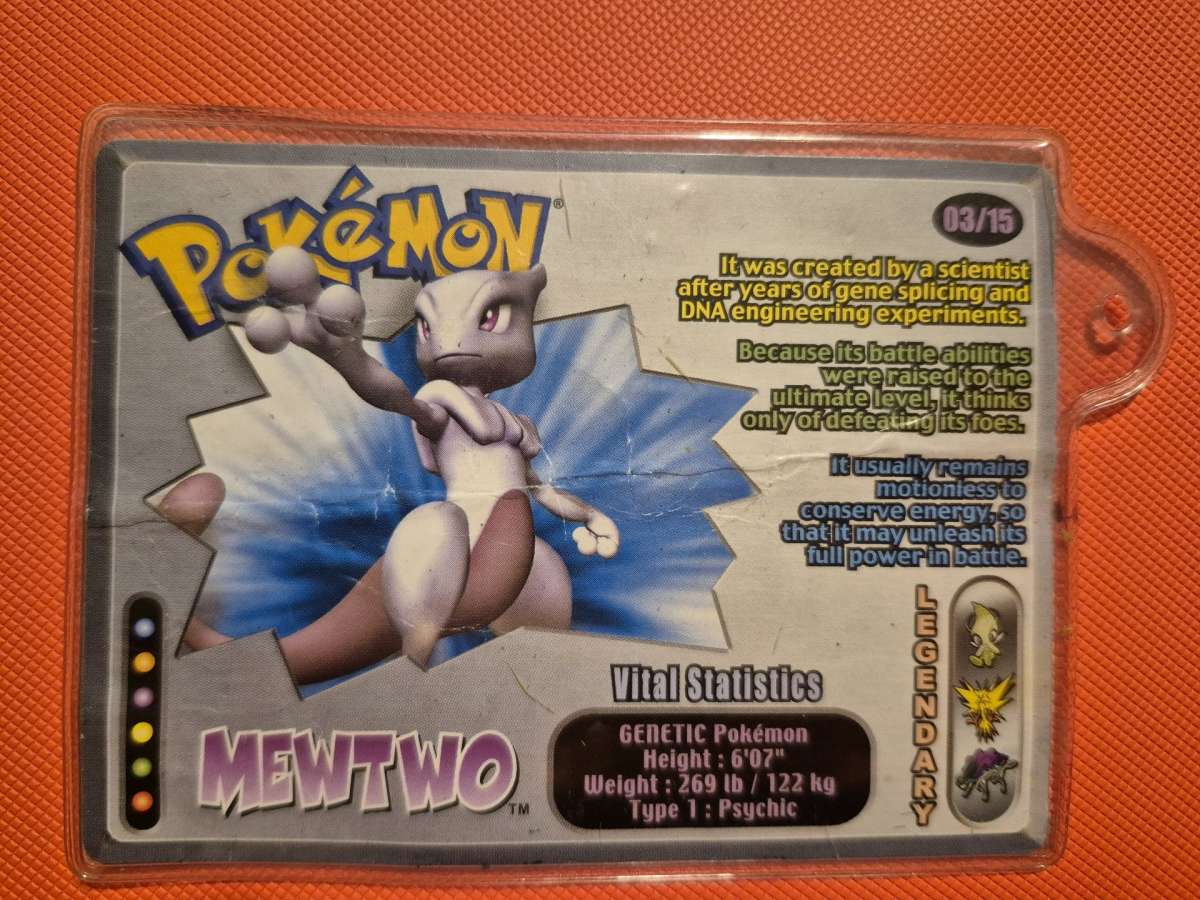 2002 Pokemon Mewtwo Trading Card  0315 Wendys kids meal