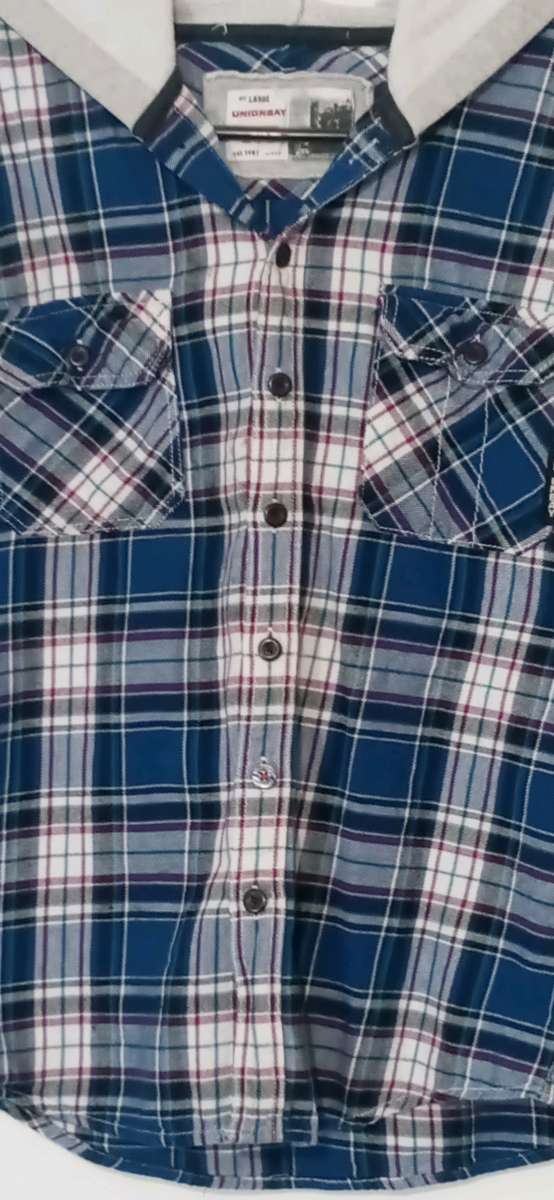 Youth Long Sleeve Button Down Shirt Hooded