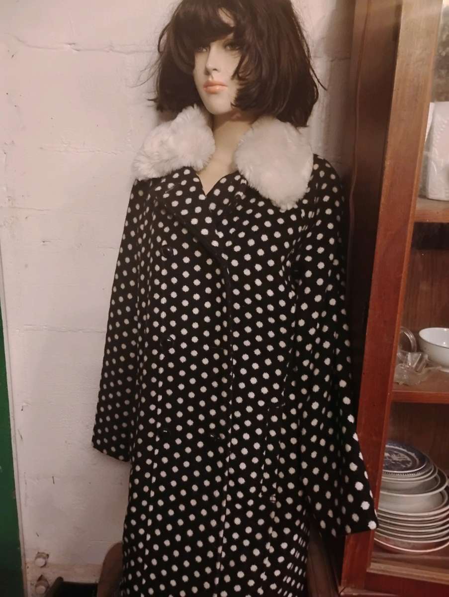 Womens Faux Fur Collared Coat by Exhilaration