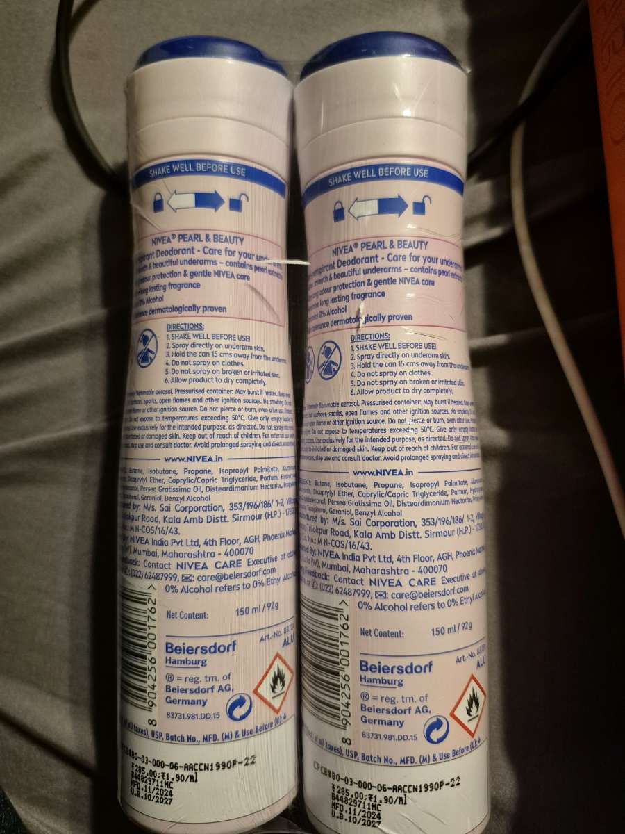Nivea Pearl Beauty Spray Female Deodorant 150 mlAmazons Choi
