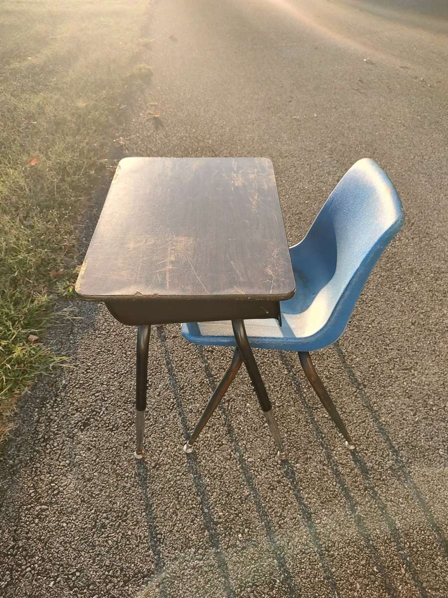 student desk with chair or a end table