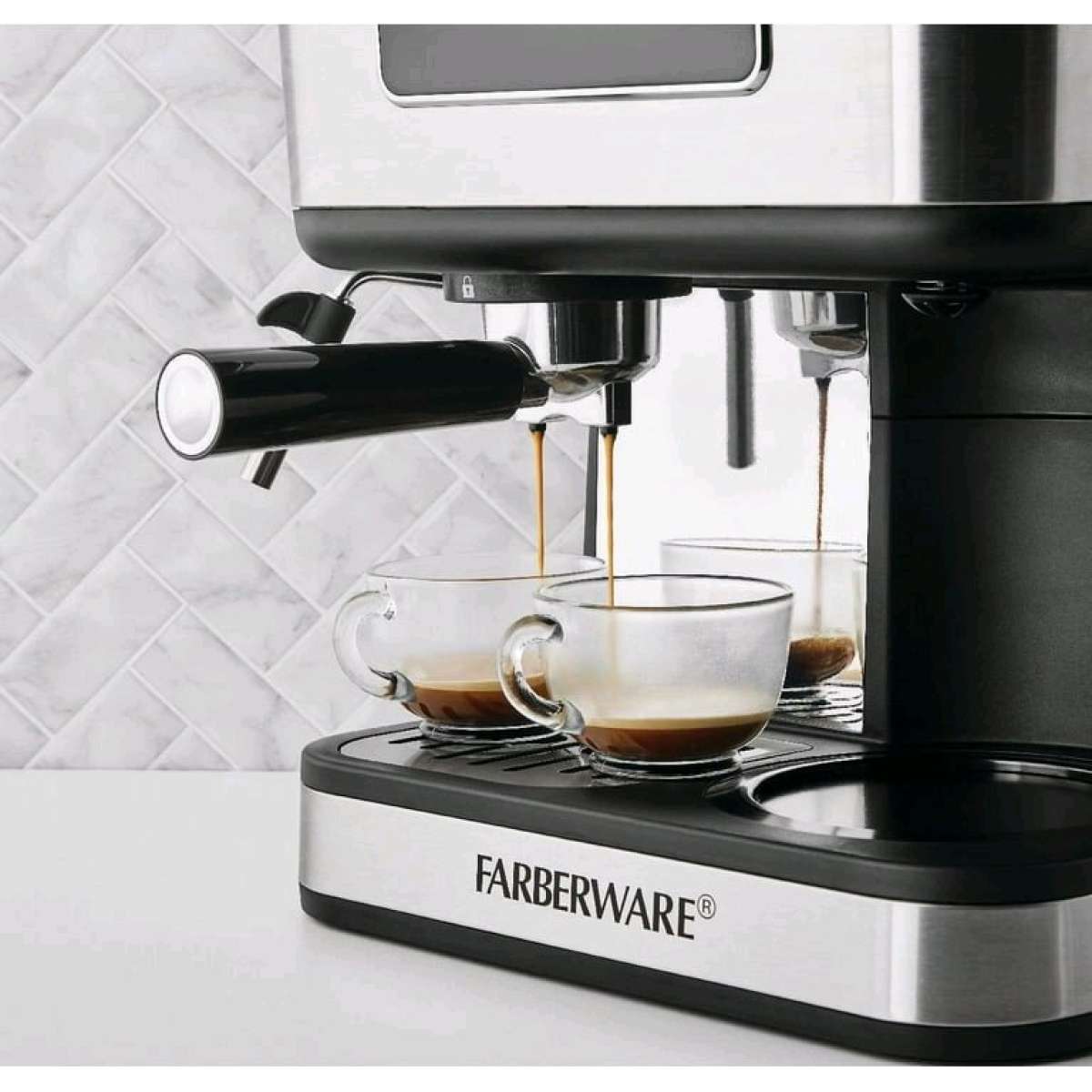 FARBERWARE DUAL BREW 10 CUP COFFEE  ESPRESSO MAKER TOUCHSCRE