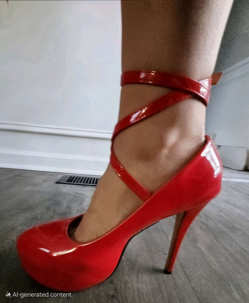 Jessica Rabbit Heels  Size 105 heels and wrap around straps