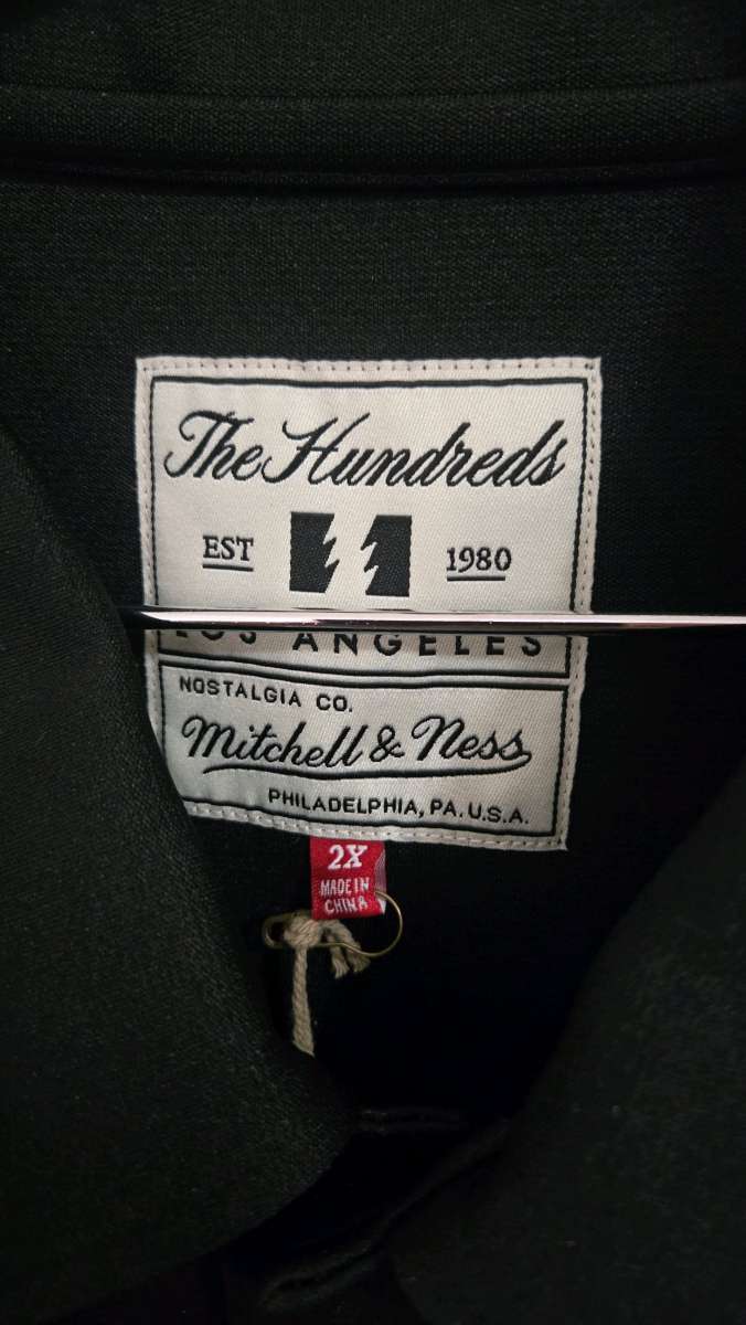 Mens Mitchell  Ness x The Hundreds Black FullSnap Shooting S