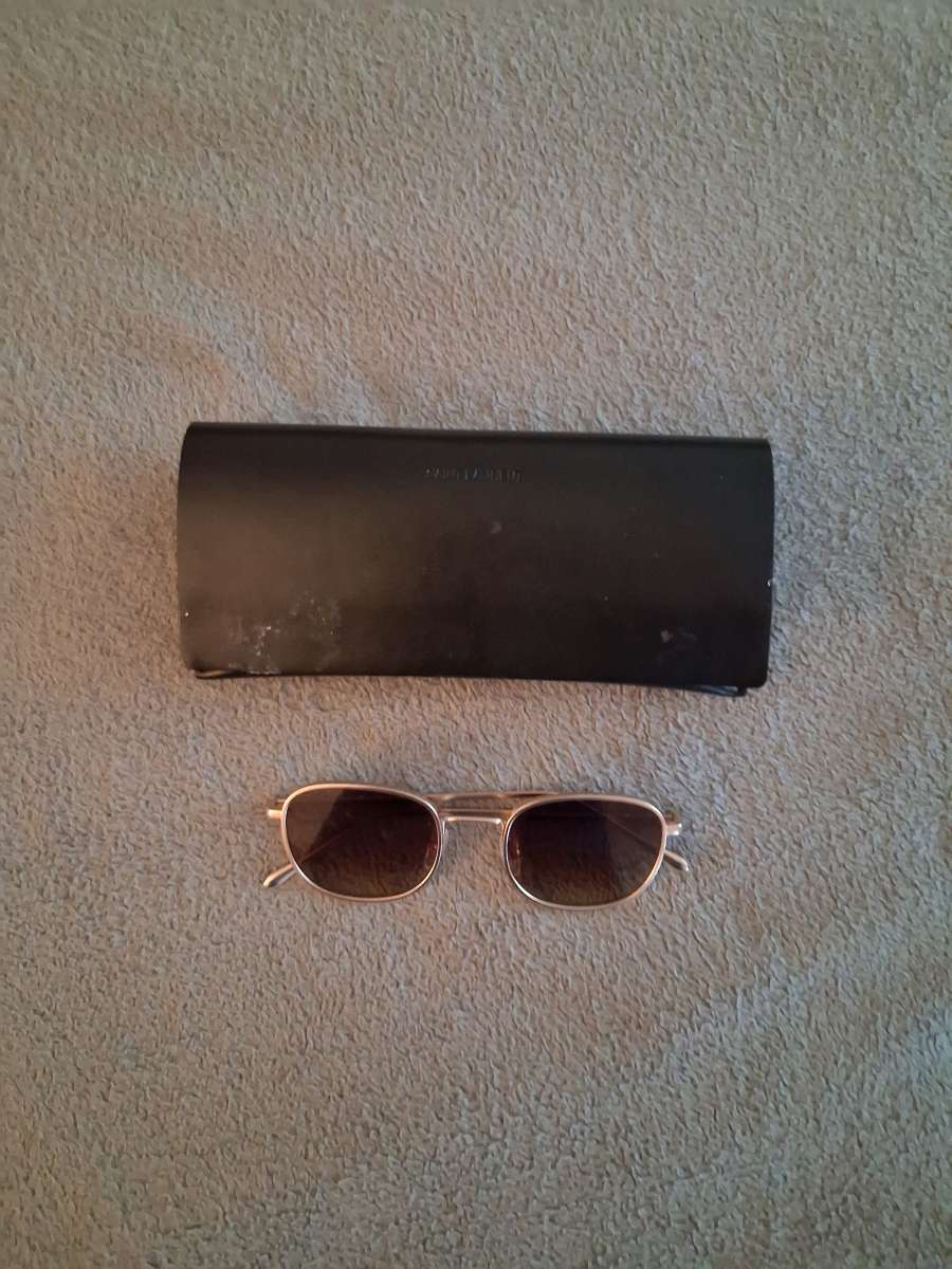 A KJAERBEDE Brown Shade Lens Unisex Golden Sunglasses