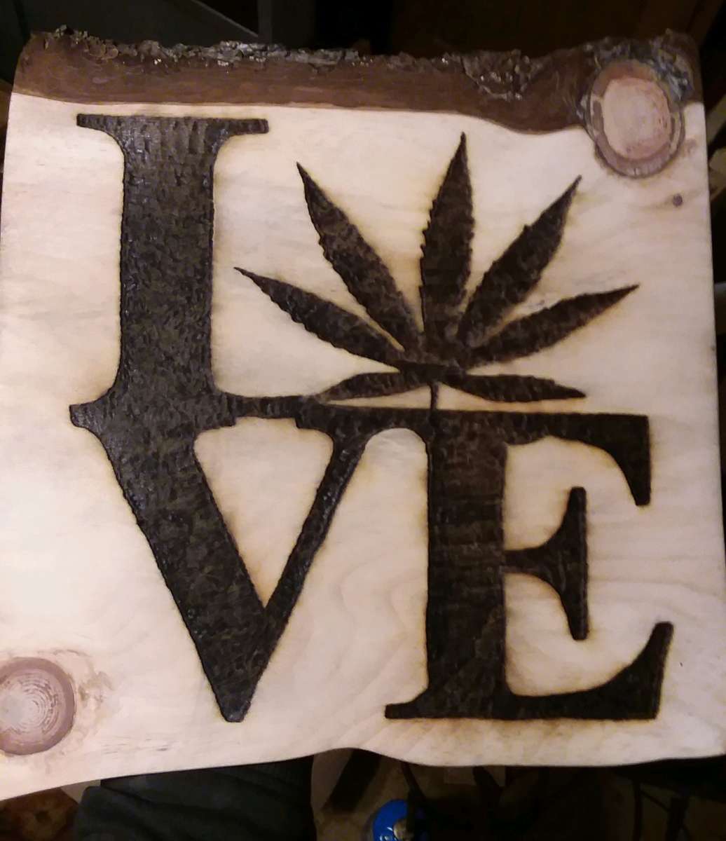 420 LOVE decor Pyrography