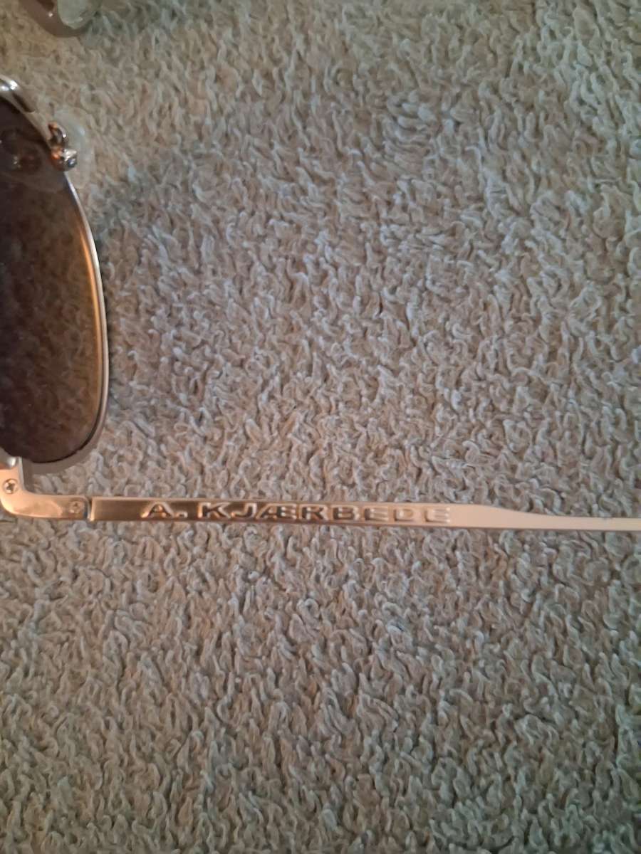 A KJAERBEDE Brown Shade Lens Unisex Golden Sunglasses
