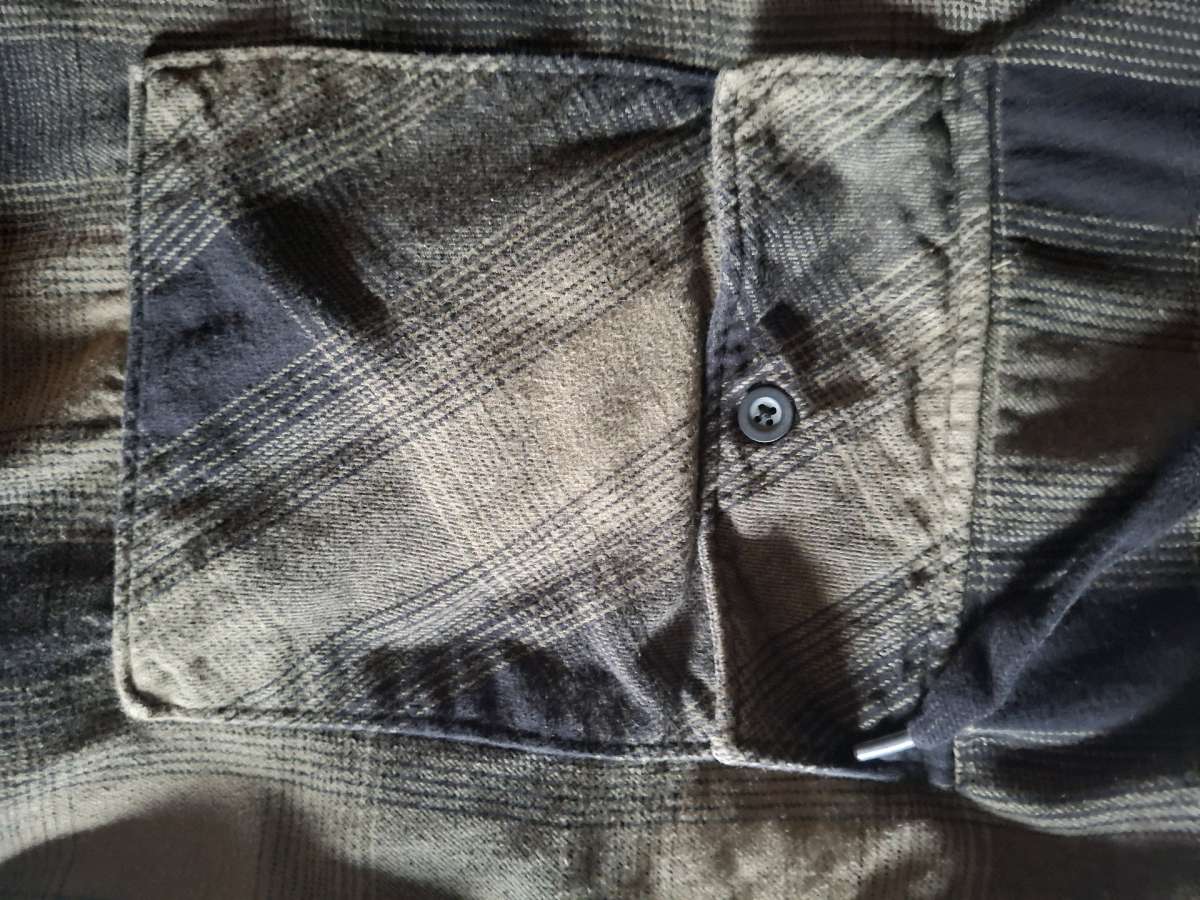 Green hooded flannel