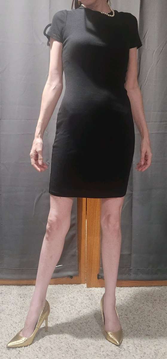 Zara elegant black bodycon dress