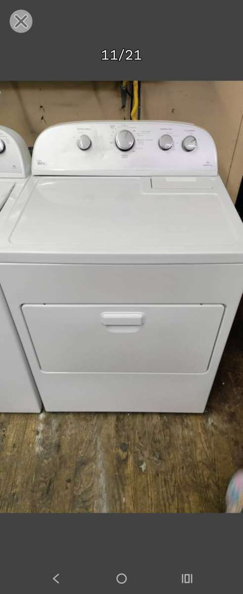 WHIRLPOOL WHITE TOPLOAD WASHER ELECTRIC DRYER SET
