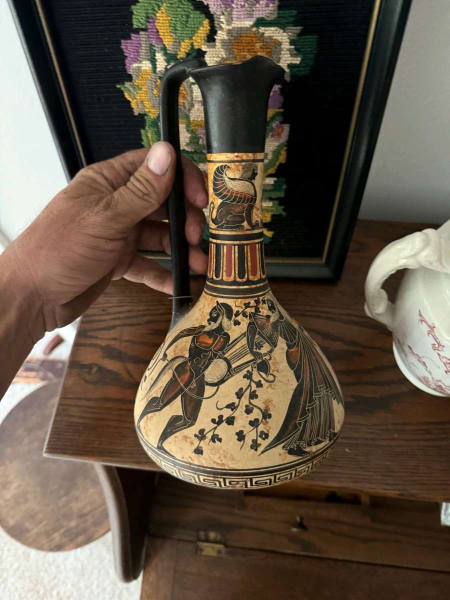 antique pottery and paintings