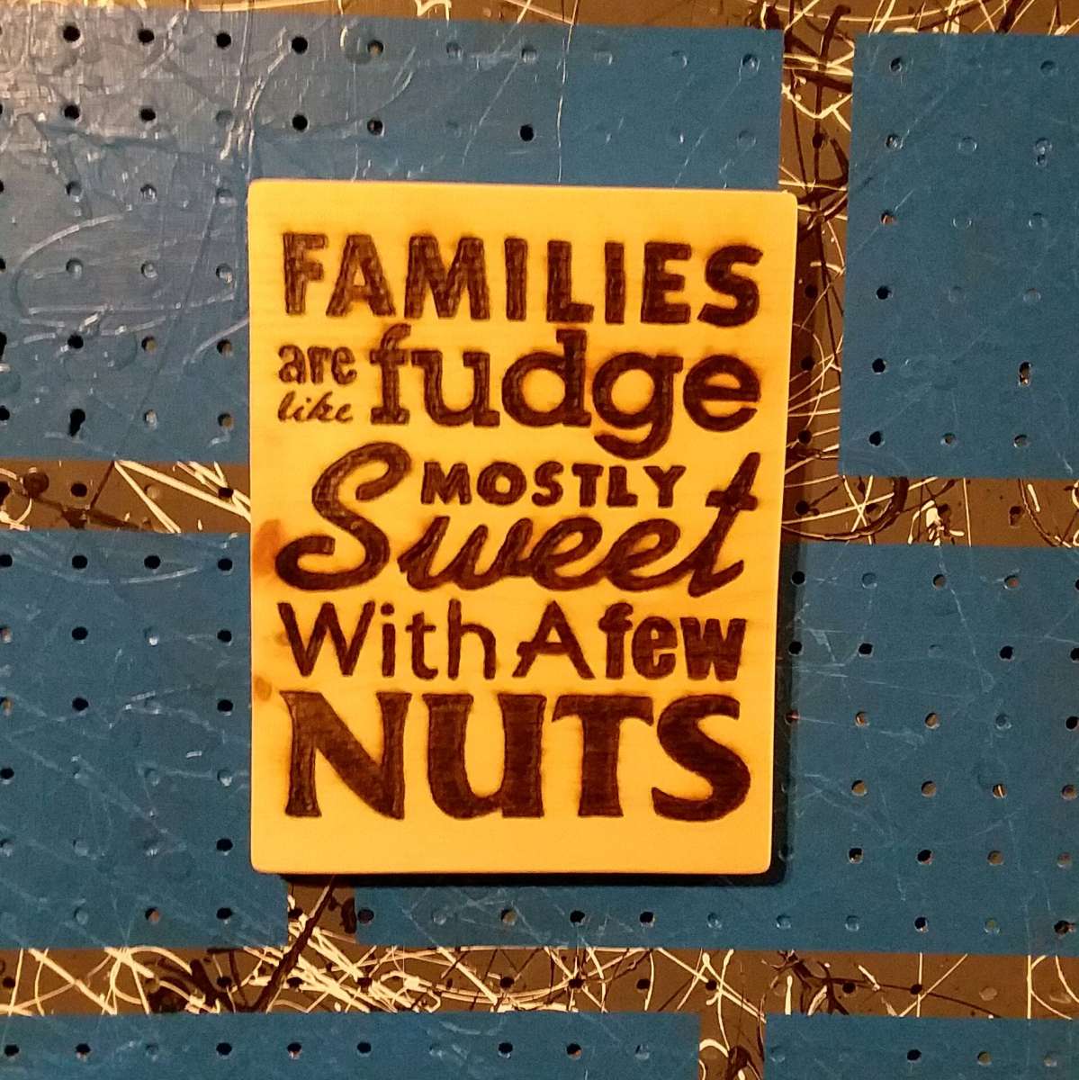 Funny sign wall decor pyrography