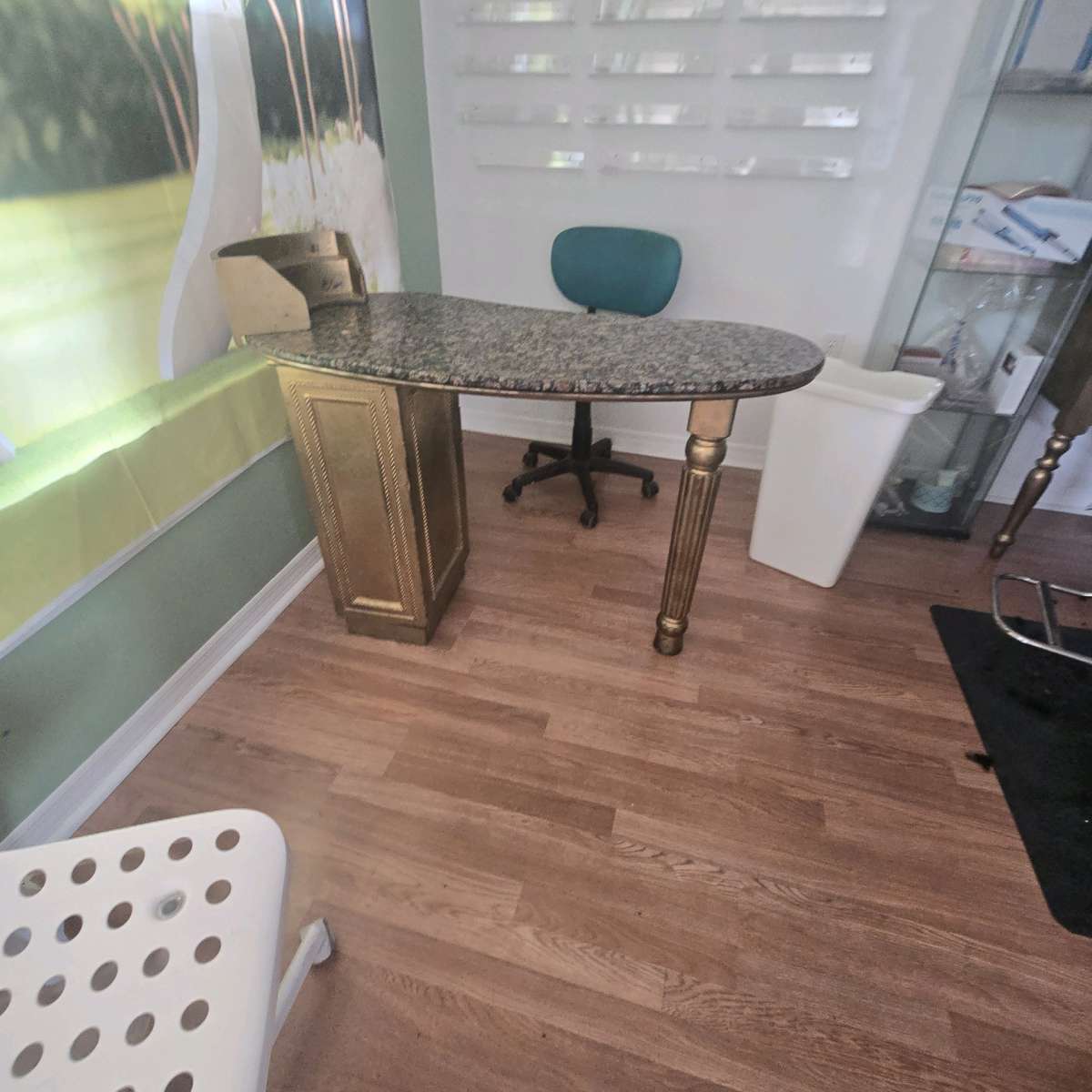 marble top nail table