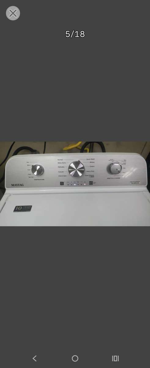 MAYTAG WHITE TOPLOAD WASHER