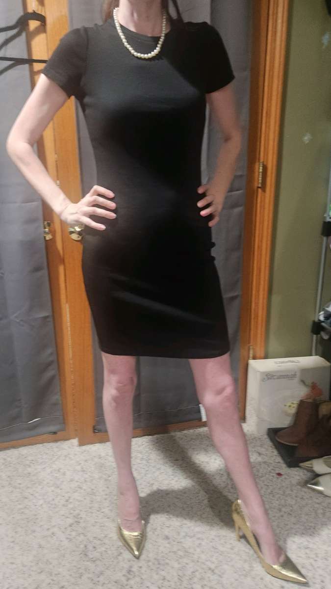 Zara elegant black bodycon dress