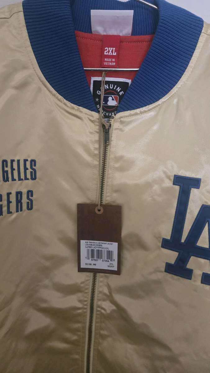 Mitchelle and Ness Dodgers jacket gold